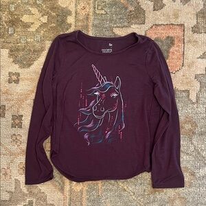SO Plum Unicorn Long Sleeve Tee